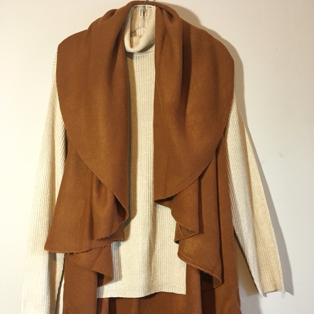 NWT Oversized Sweater Cardigan Vest Loose Slouchy - Picture 3 of 9